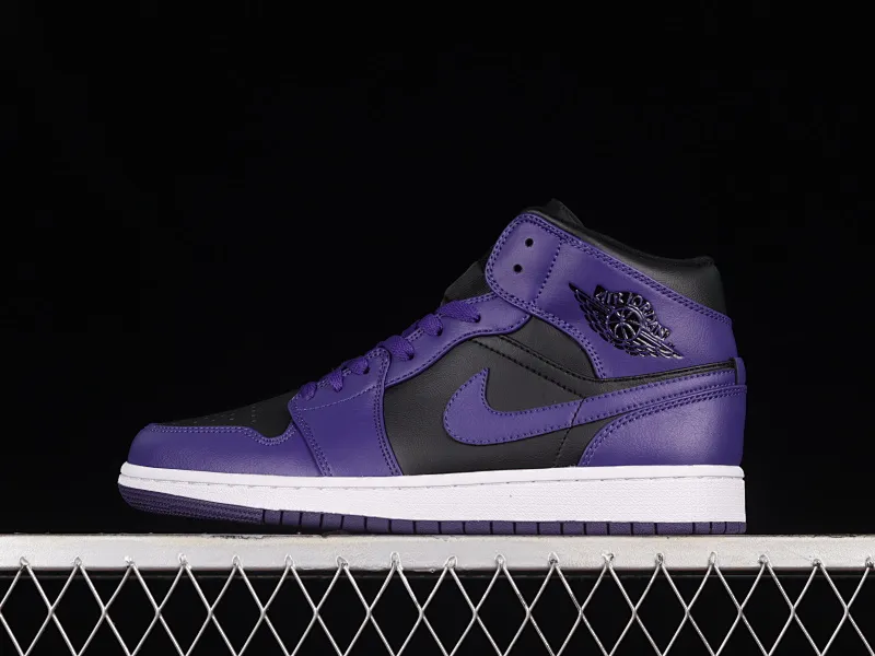 All categories Air Jordan Jordan series basketball shoes Air Jordan 1 Mid Air Jordan 1 Mid AJ1 Joe 1 black and blue mid-top basketball shoes BQ6472-051